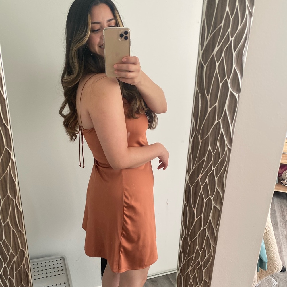 Satin slip mini dress